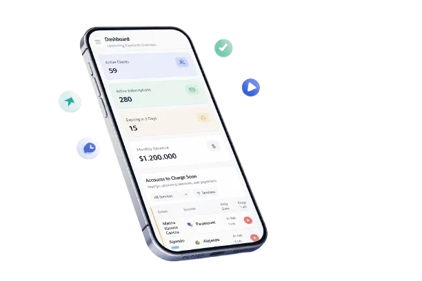 Dashboard de VendePlay en un celular
